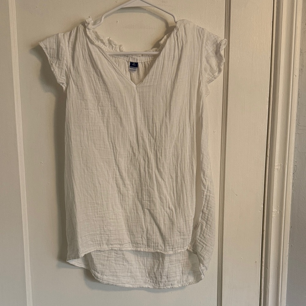Old Navy White Short Sleeve Women's Top